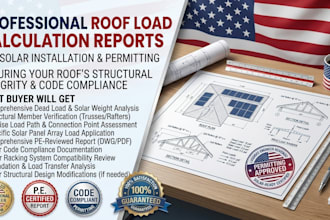 provide a structural roof load calculation report for solar installation