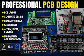 design custom pcb layout using altium, kicad and easyeda with gerber