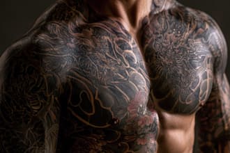 illustrate a unique japanese tattoo design