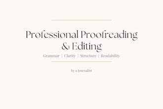 proofread and edit your text professionally