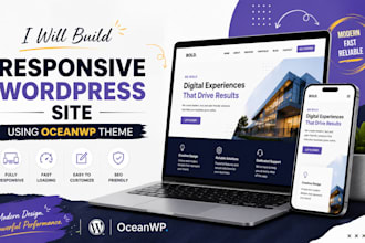 build a responsive wordpress website using oceanwp theme