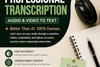 do high quality audio transcription and video transcription