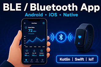 build your android or ios ble app to connect with your hardware device