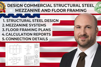 design commercial structural steel mezzanine and floor framing