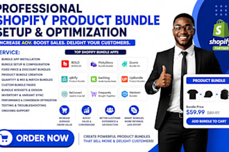 setup shopify product bundle kaching bogos fbp pumper kefi aov ai glo color