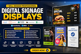 design modern digital signage for your business growth to attract customers