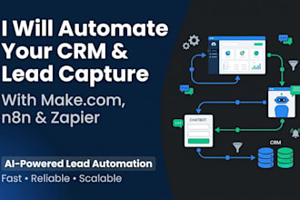 build CRM automation workflows with make com n8n zapier for ai lead capture