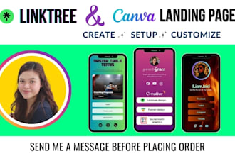 setup your linktree and canva landing page