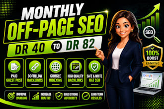 monthly off page SEO to improve google rankings