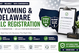 do wyoming, delaware llc registration, llc formation, US llc for non residents