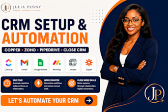 copper crm zoho clickup gmail google sheet jobber zapier pipedrive monday close