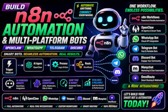 build n8n openclaw whatsapp telegram discord bot manychat automation omniroute