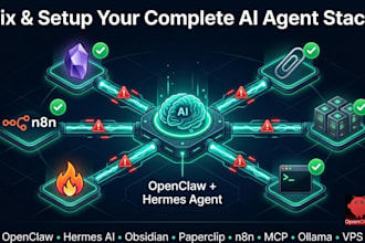 fix setup n8n openclaw ai hermes agent jarvis ai obsidian mcp ollama multi agent