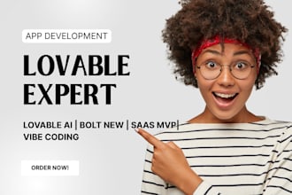 build or fix web apps saas mvp with lovable bolt replit supabase