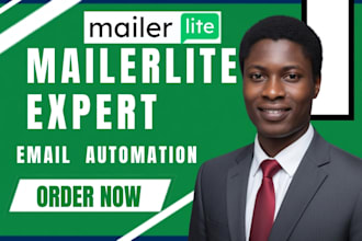setup mailerlite email automation landing page and email campaign