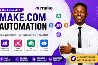 create makecom automation makecom workflow api integration and make ai agent