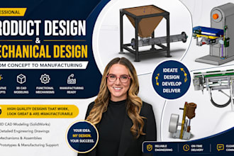 do mechanical product design, dfm engineering, and 3d cad modeling, prototype