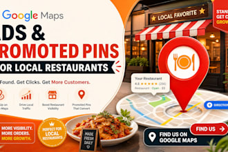 set up google maps ads and promoted pins for local restaurants