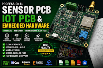 design sensor pcb, iot pcb, esp32 pcb and embedded hardware
