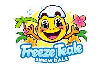 make unique tropical snowballs logo with express delivery
