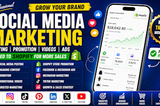 manage social media create posts promote your shopify store,