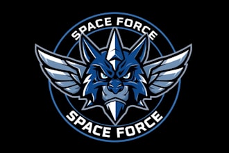 create amazing space force logo with unlimited revisions