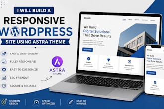 build a responsive wordpress website using astra theme
