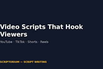 write engaging video scripts for youtube, tiktok, or shorts