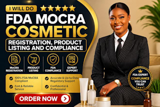 expertly do your fda mocra cosmetic registration, product listing and compliance