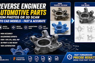 create accurate cad models from automotive parts and 3d scans