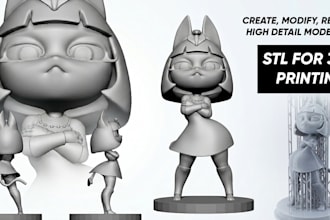 create, custom, repair, or modify stl for 3d printing model