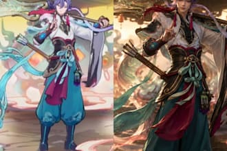 transform your anime, game or oc character into aaa realistic artwork