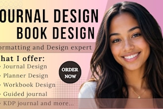 do journal design, workbook design, planner and digital planner design