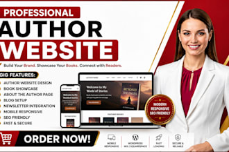 build author book website, ebook writer publishing website author landing page