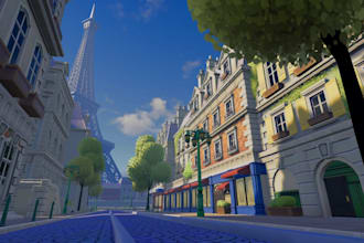 build a low poly roblox map, realistic game environment, and 3d game map