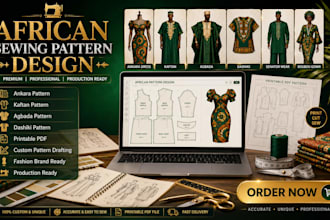 draft african clothing sewing pattern, dashiki, senator wear, ankara PDF