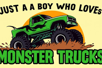 do amazing monster truck logo with unlimited revisions