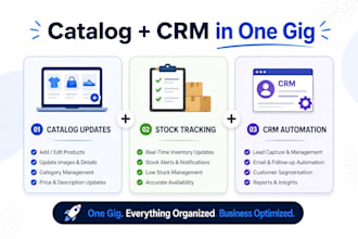 be your ongoing shopify product catalog manager and CRM automation expert