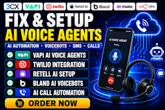 fix setup vapi ai voice agent twilio retell ai bland ai voicebot automation SMS