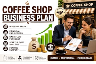 coffee shop business plan investor ready financial projections cash flow funding