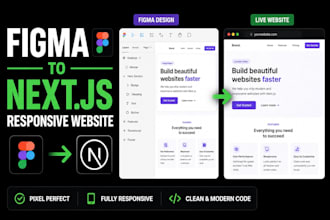 convert figma to react nextjs responsive website