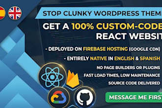 create a fast custom website with firebase hosting, not wordpress