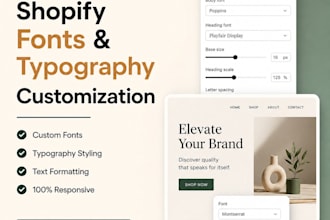 customize shopify fonts and improve store typography