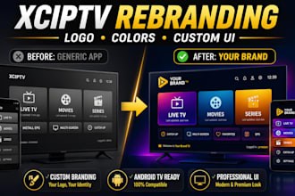 customize xciptv app with your logo, colors and custom branding
