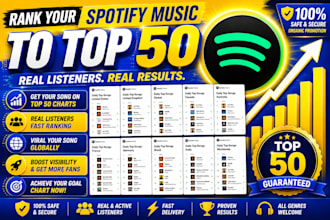 chart your spotify music on top 50 spotify chart using organic engagement
