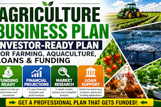 agriculture aquaculture business plan funding investor ready loans financial