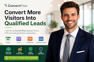 set up convertflow popups, forms, cta and lead generation automation