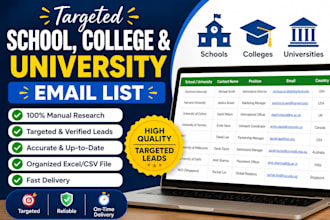 targeted school college and university email list for lead generation