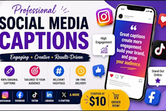 professional social media caption writing