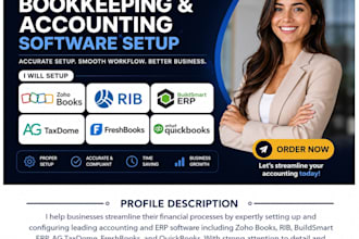 setup accounting zoho books rib buildsmart erpag taxdome freshbooks quickbooks